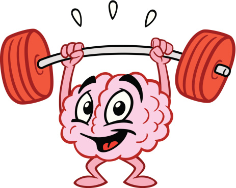 Image result for cartoon brain working out
